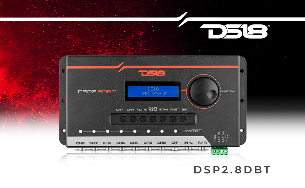 DS18 DSP2.6DBT Digital Sound Processor, Best Car Sound Processor, Stereo Signal Processor