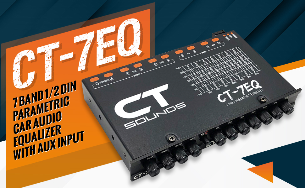 7-band car audio equalizer parametric 1/2 din eq