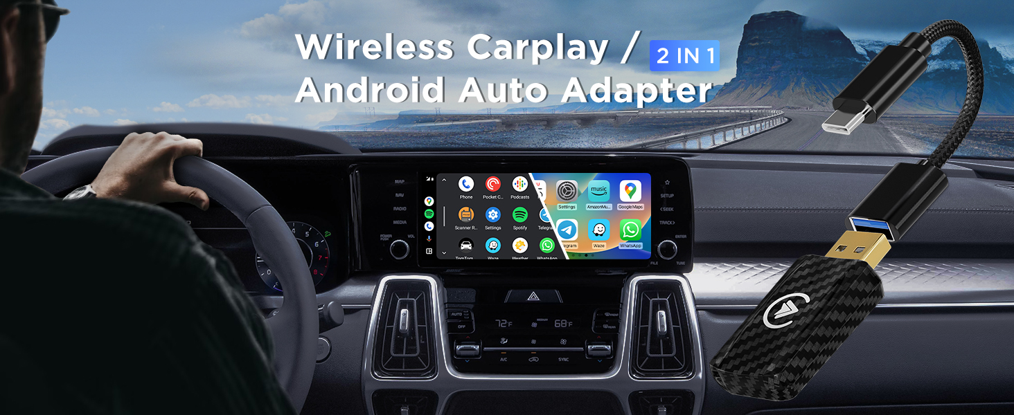 wireless carplay android auto adapter