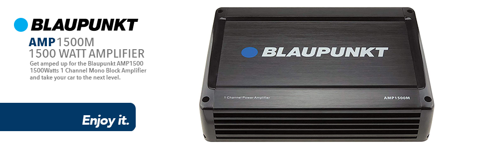 Blaupunkt AMP1500M High-End 1500 Watts Monoblock Car Audio Amplifier/Amp +Remote