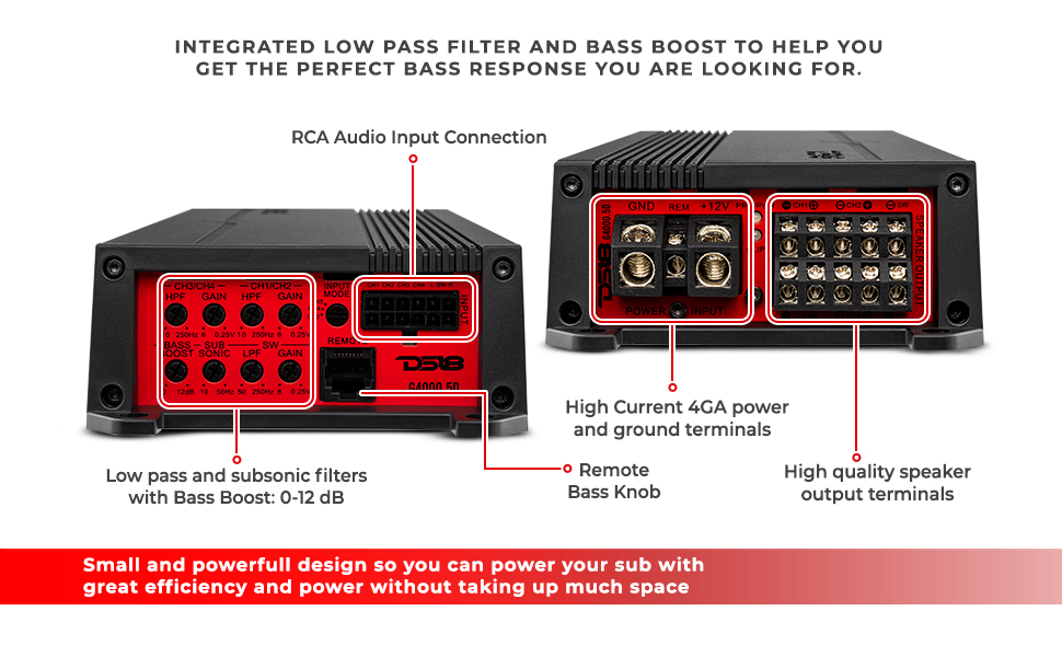 DS18 G4000.5D GEN-X Full-Range Class D 5-Channel Amplifier 4000 Watts