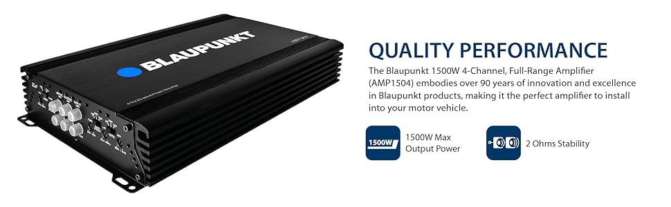 Blaupunkt 1500W MAXIMUM POWER MONOBLOCK AMP Car Accessory AMP1504