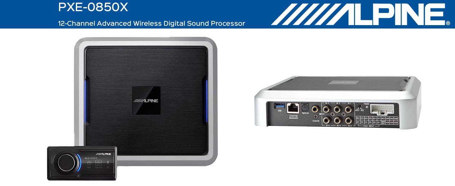 Alpine PXE-0850X 12-Channel Advanced Wireless Digital Sound Processor