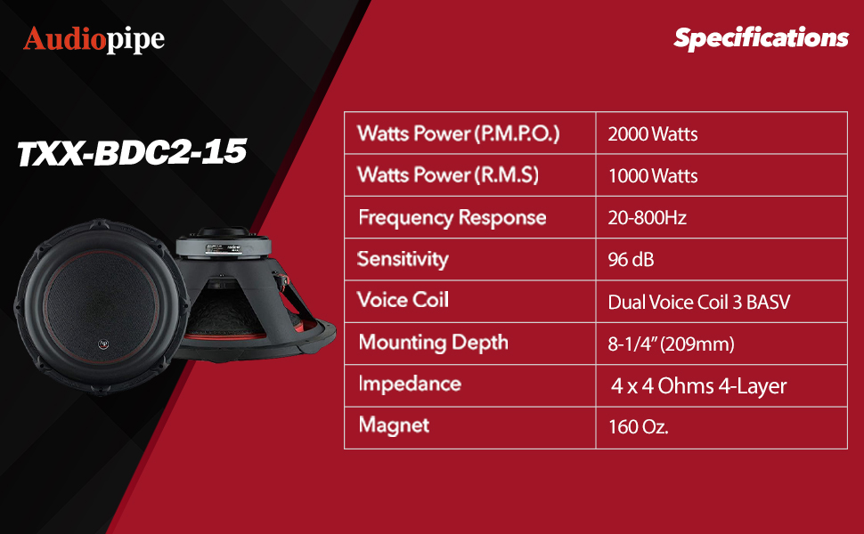 TXX-BDC2-15 Specifications