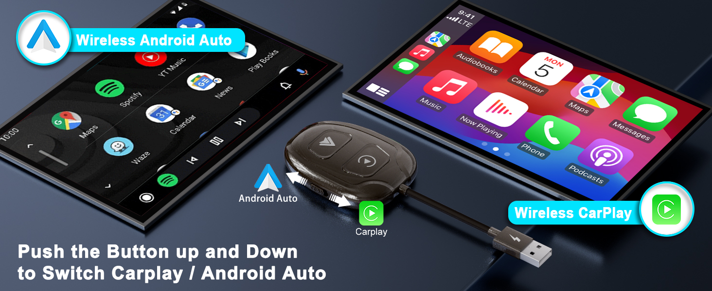 Wireless CarPlay and Android Auto Adapter