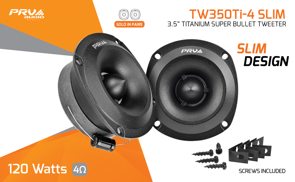 TW350TI-4 SLIM Titanium Super Bullet Tweeter