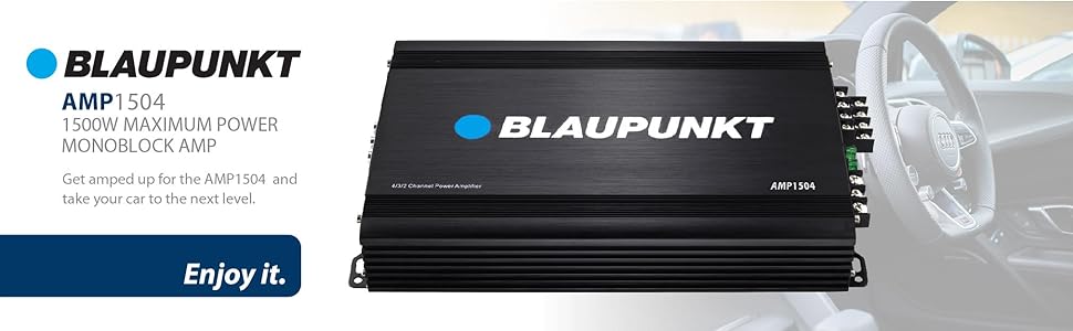 Blaupunkt 1500W MAXIMUM POWER MONOBLOCK AMP Car Accessory AMP1504