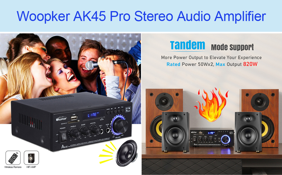 Woopker AK45 Pro Stereo Audio Amplifier