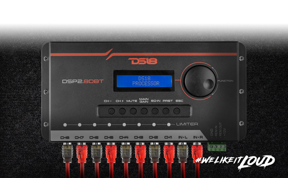 DS18 DSP2.6DBT Digital Sound Processor, Best Car Sound Processor, Stereo Signal Processor