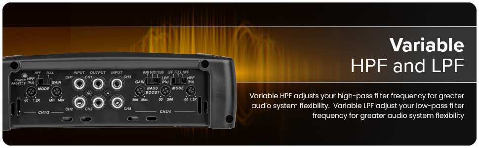 Variable HPF and LPF